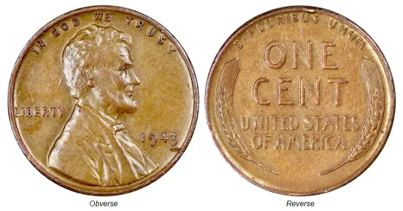 1943 Copper Lincoln Wheat Penny